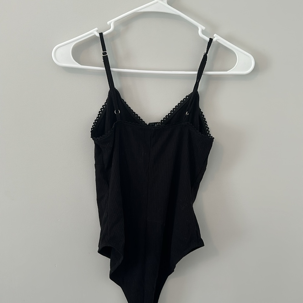 Forever 21 black ribbed bodysuit - Picture 2 of 3